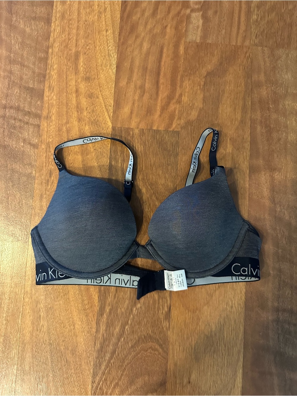 Calvin Klein Women's Heather Navy T-Shirt Bra